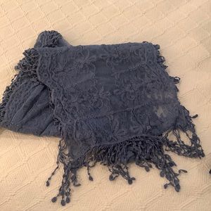 Wedgewood blue lace scarf